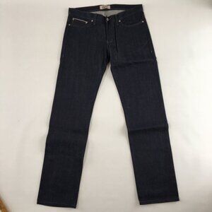 Naked & Famous Weird Guy Indigo Selvedge Button Fly Jeans 34